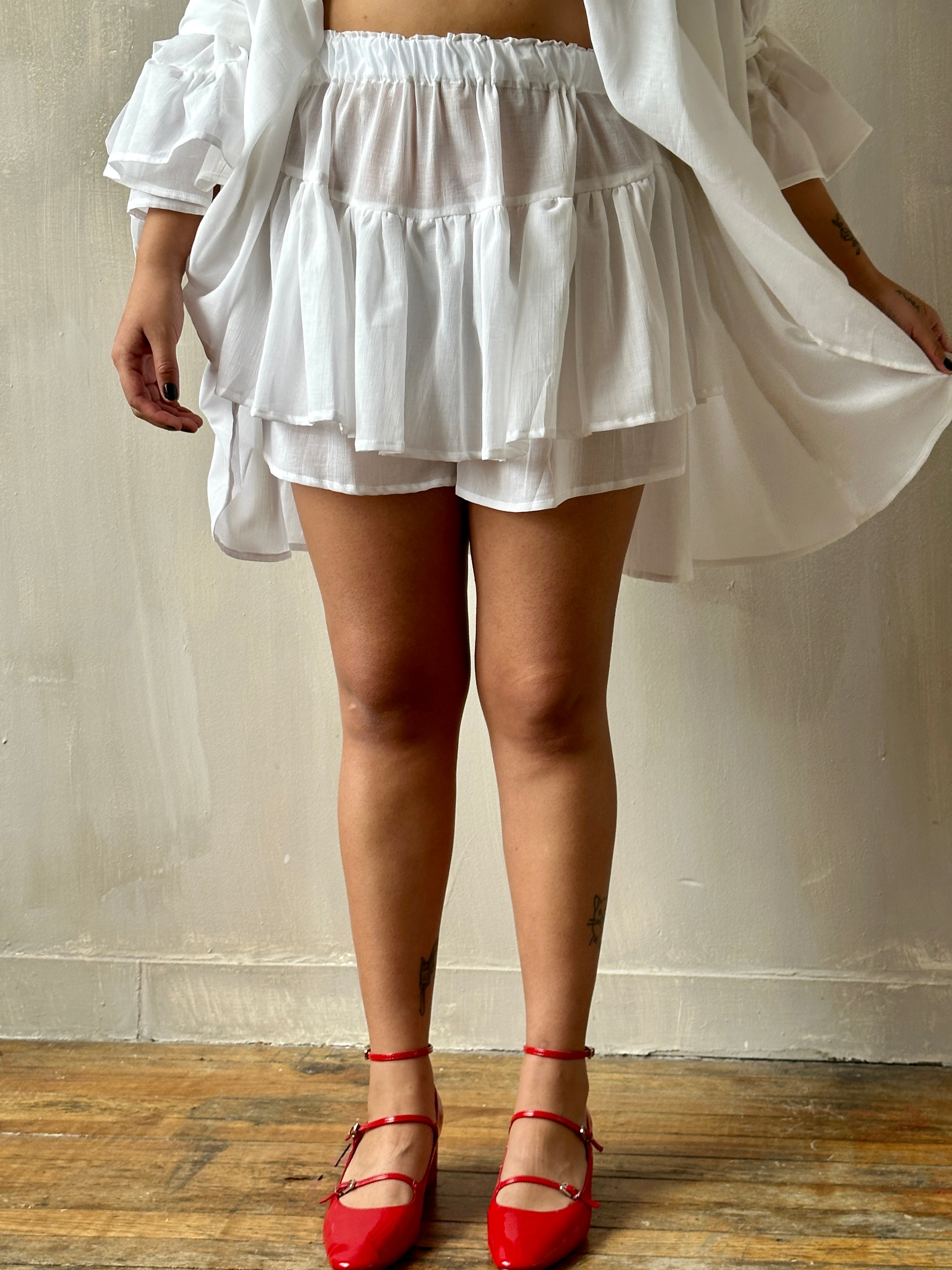 Cotton Voile White Bloomers