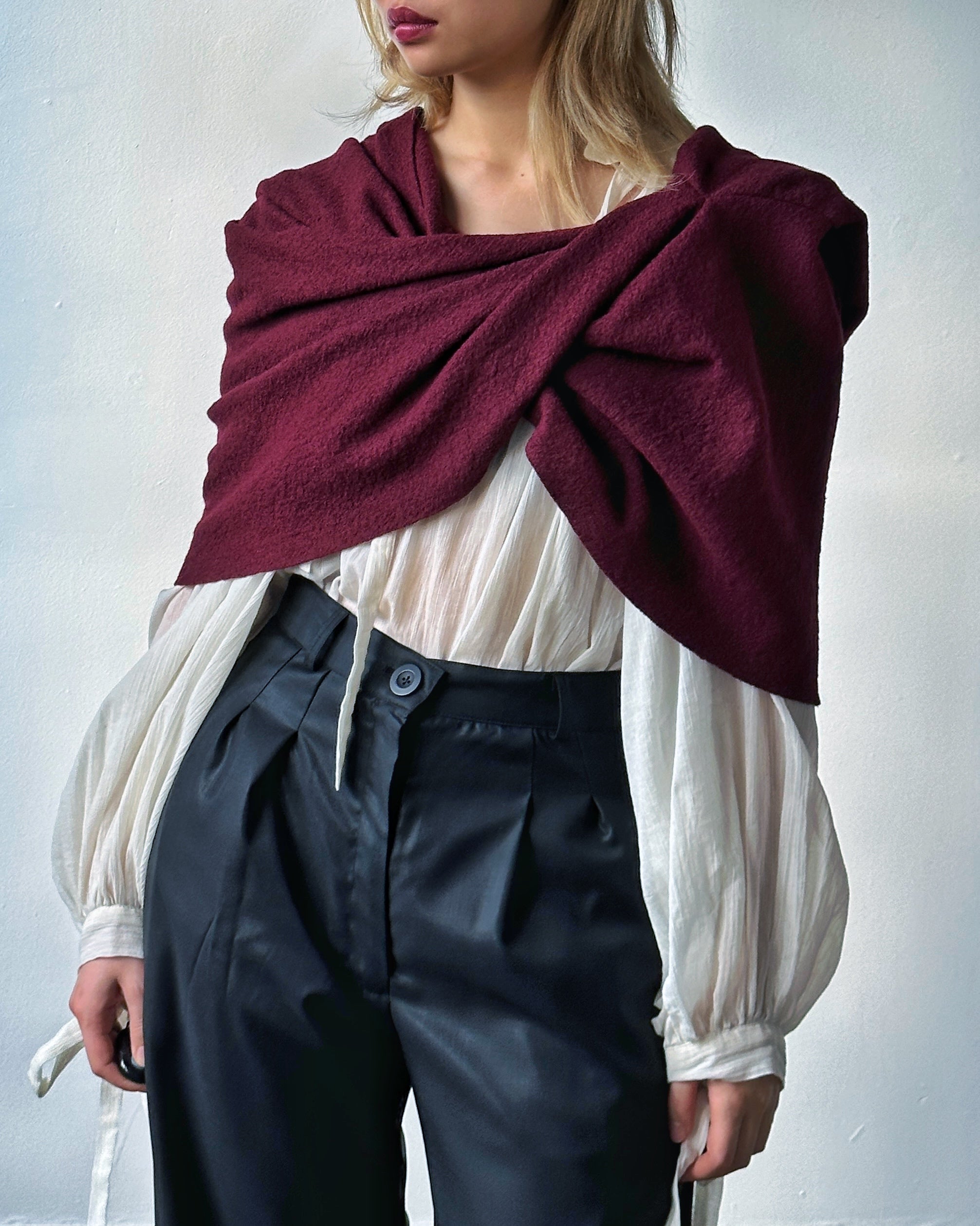 FW'24: Mythic Cowl in Oxblood Wool (In Stock)