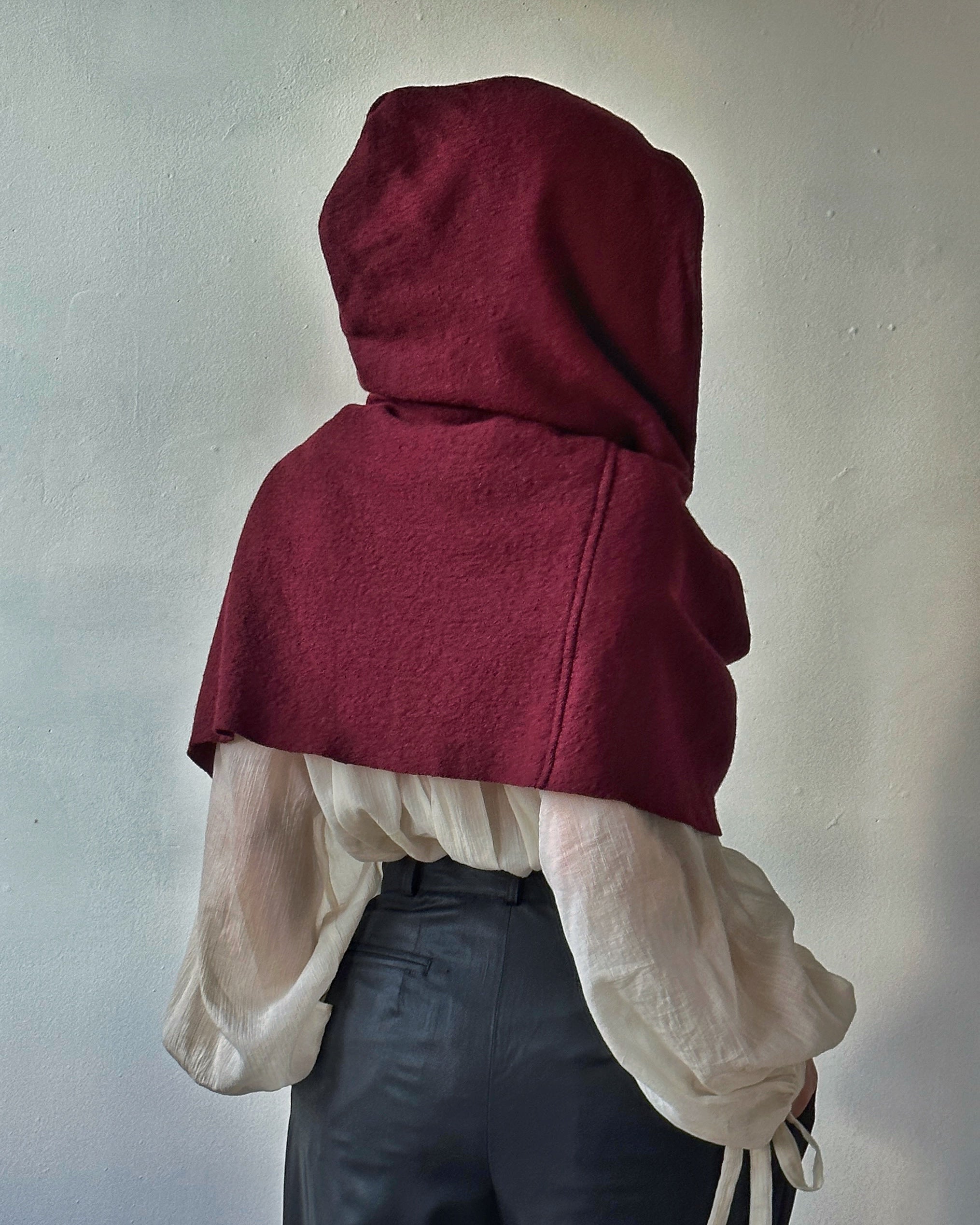 FW'24: Mythic Cowl in Oxblood Wool (In Stock)