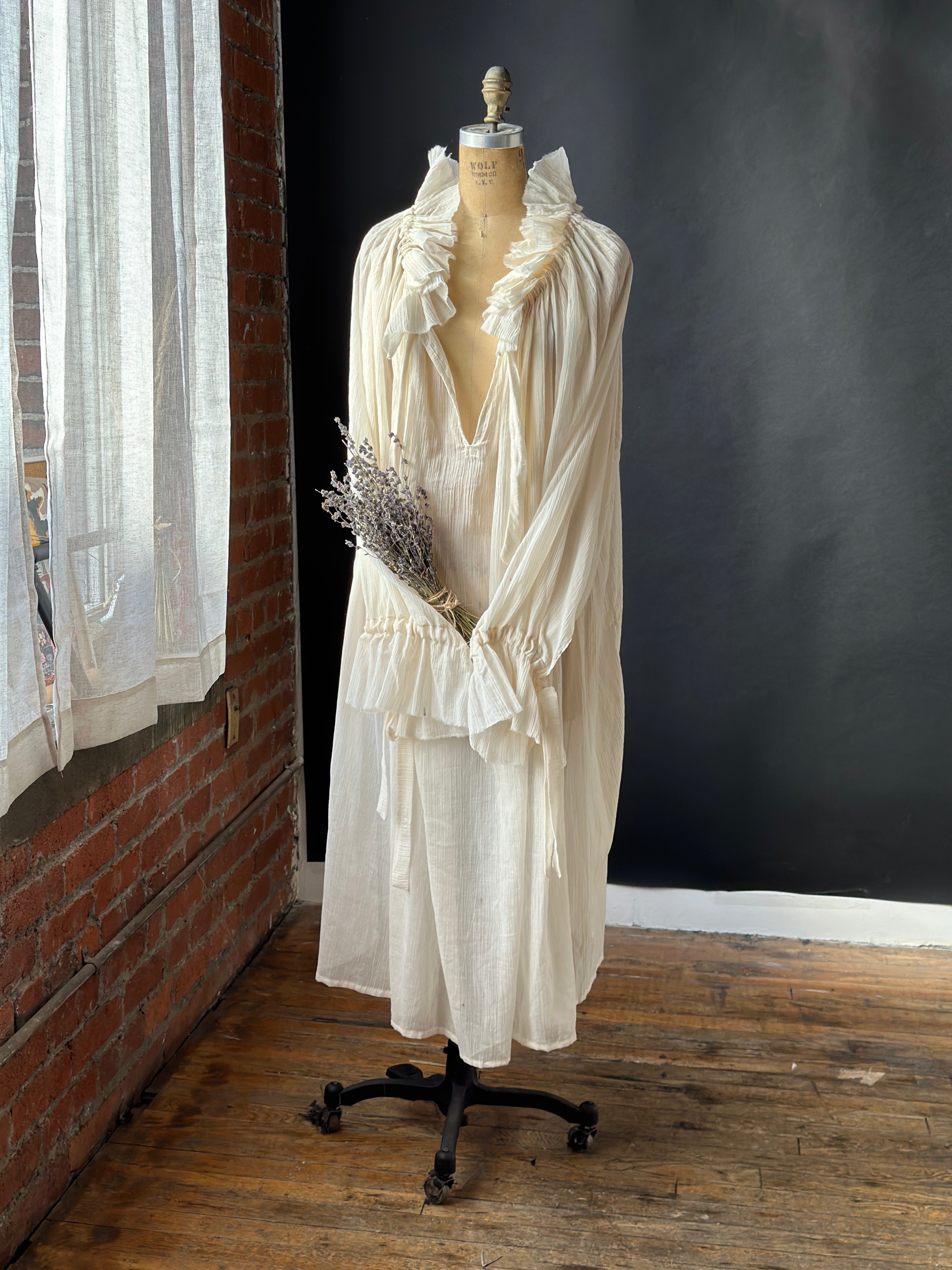 Maxi Alchemist Chemise in Parchment Cotton Gauze (Pre-Order)