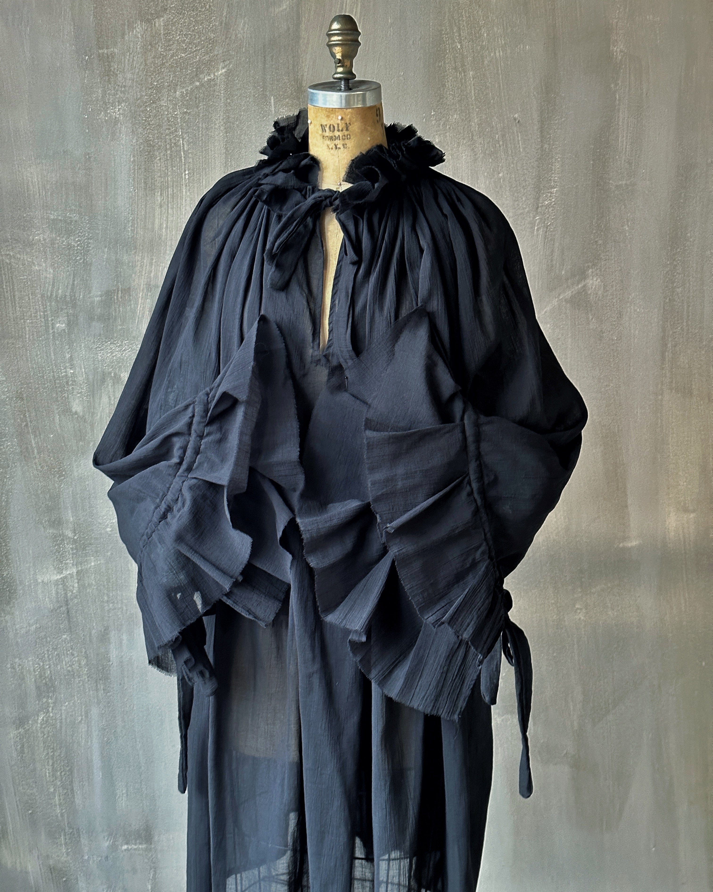 Alchemist Chemise in Black Cotton Gauze (Pre-Order)