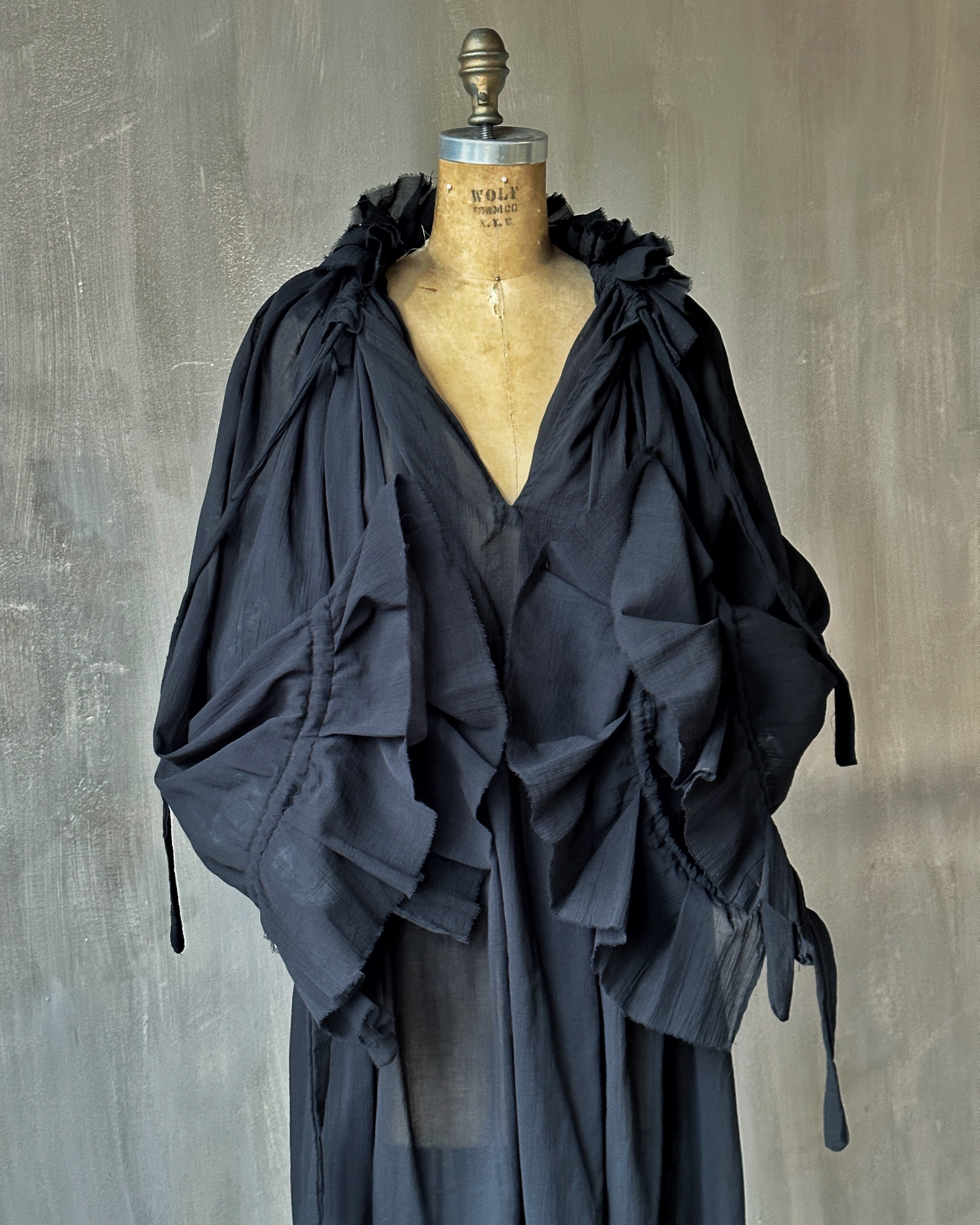 Alchemist Chemise in Black Cotton Gauze (Pre-Order)