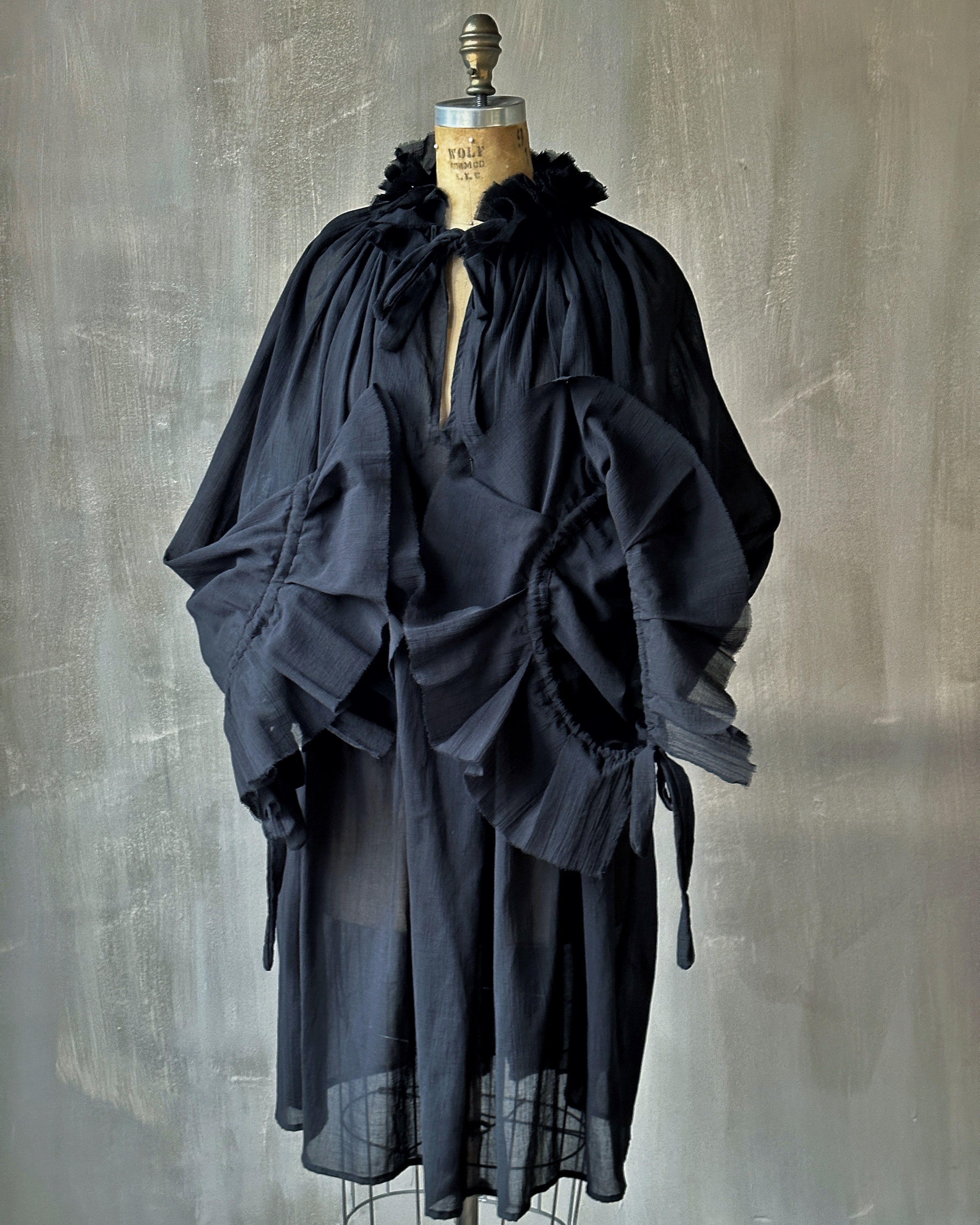 Alchemist Chemise in Black Cotton Gauze (Pre-Order)