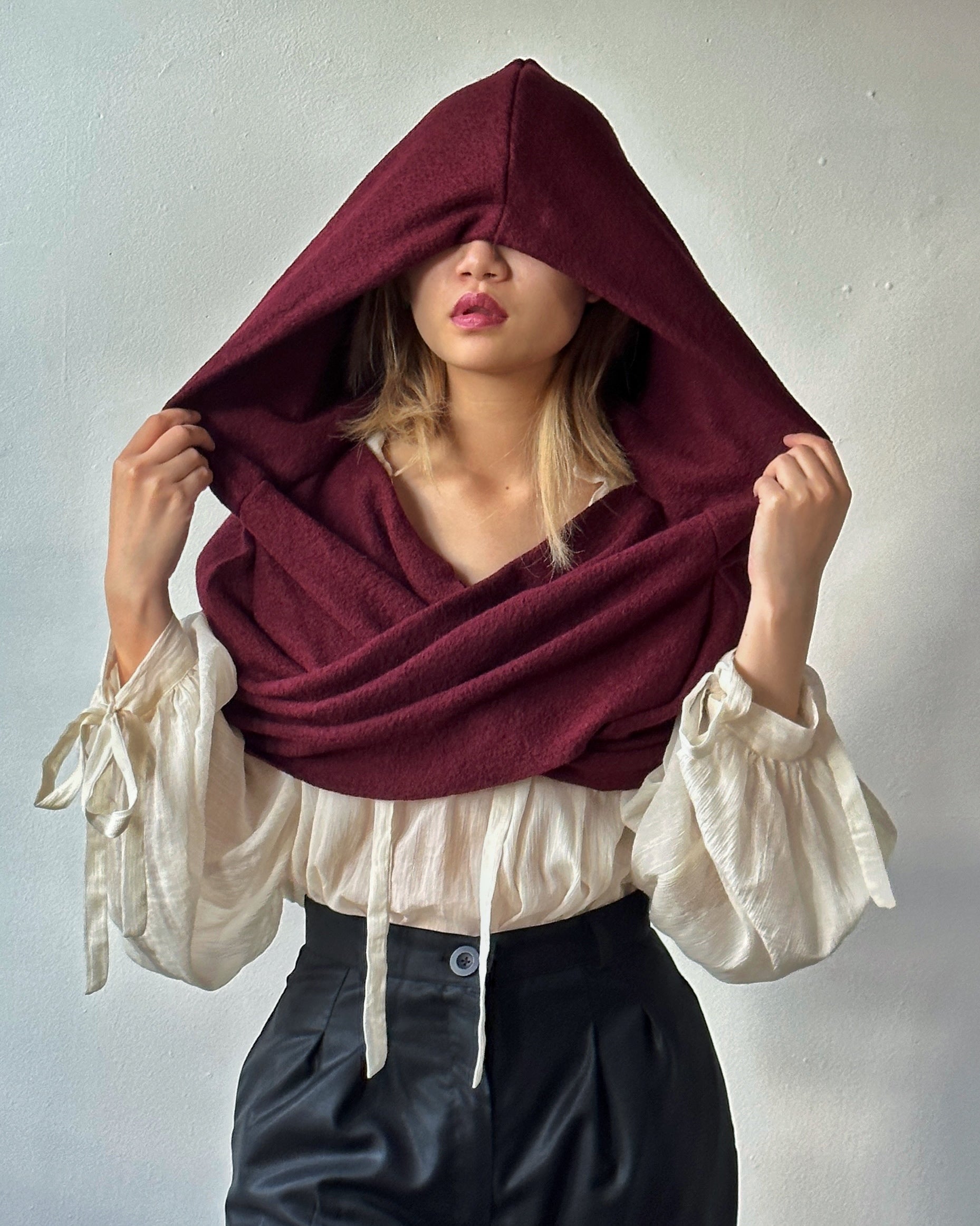 FW'24: Mythic Cowl in Oxblood Wool (In Stock)