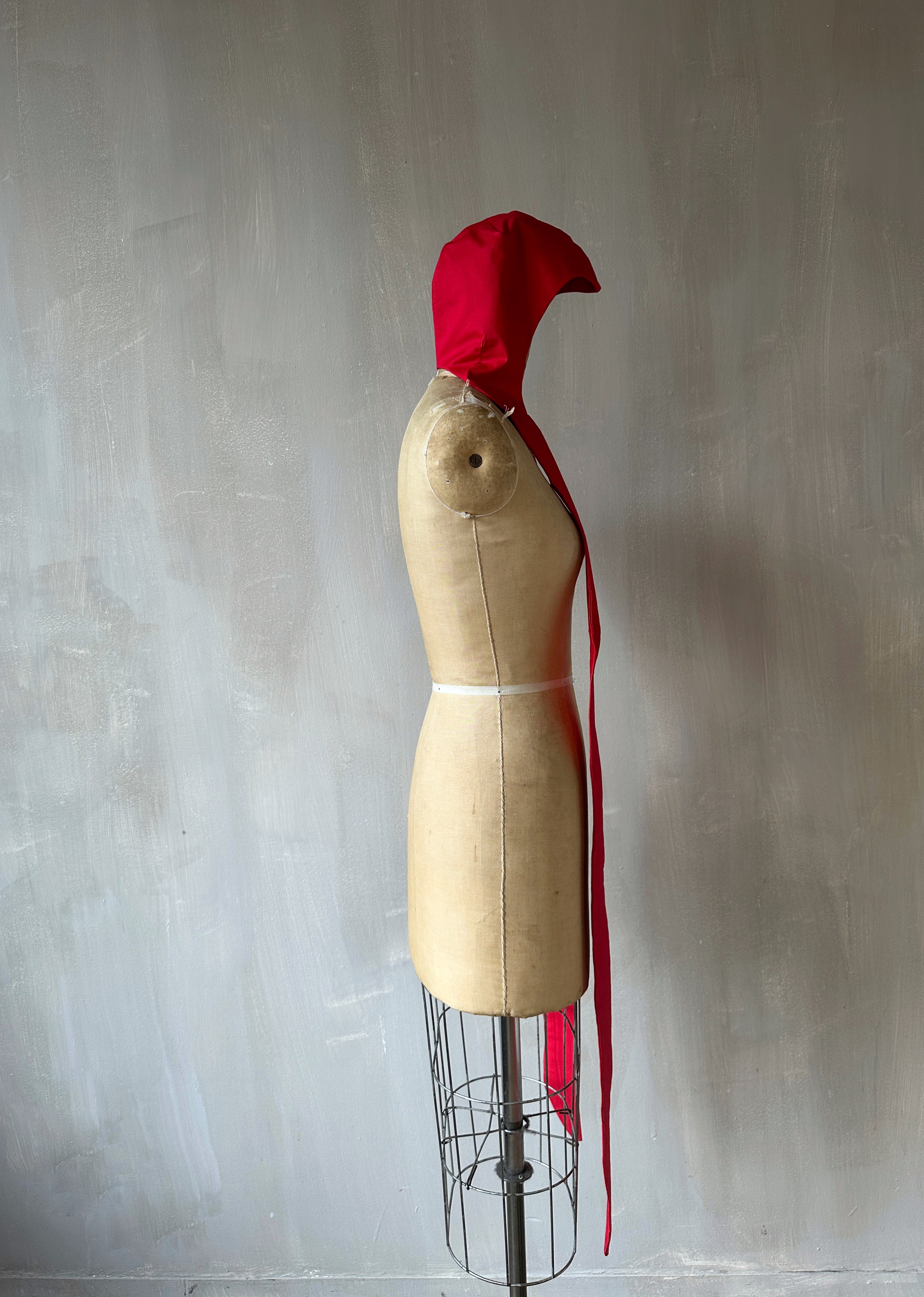 Sample Sale: Red Aviator Cap with Ties (One Size)