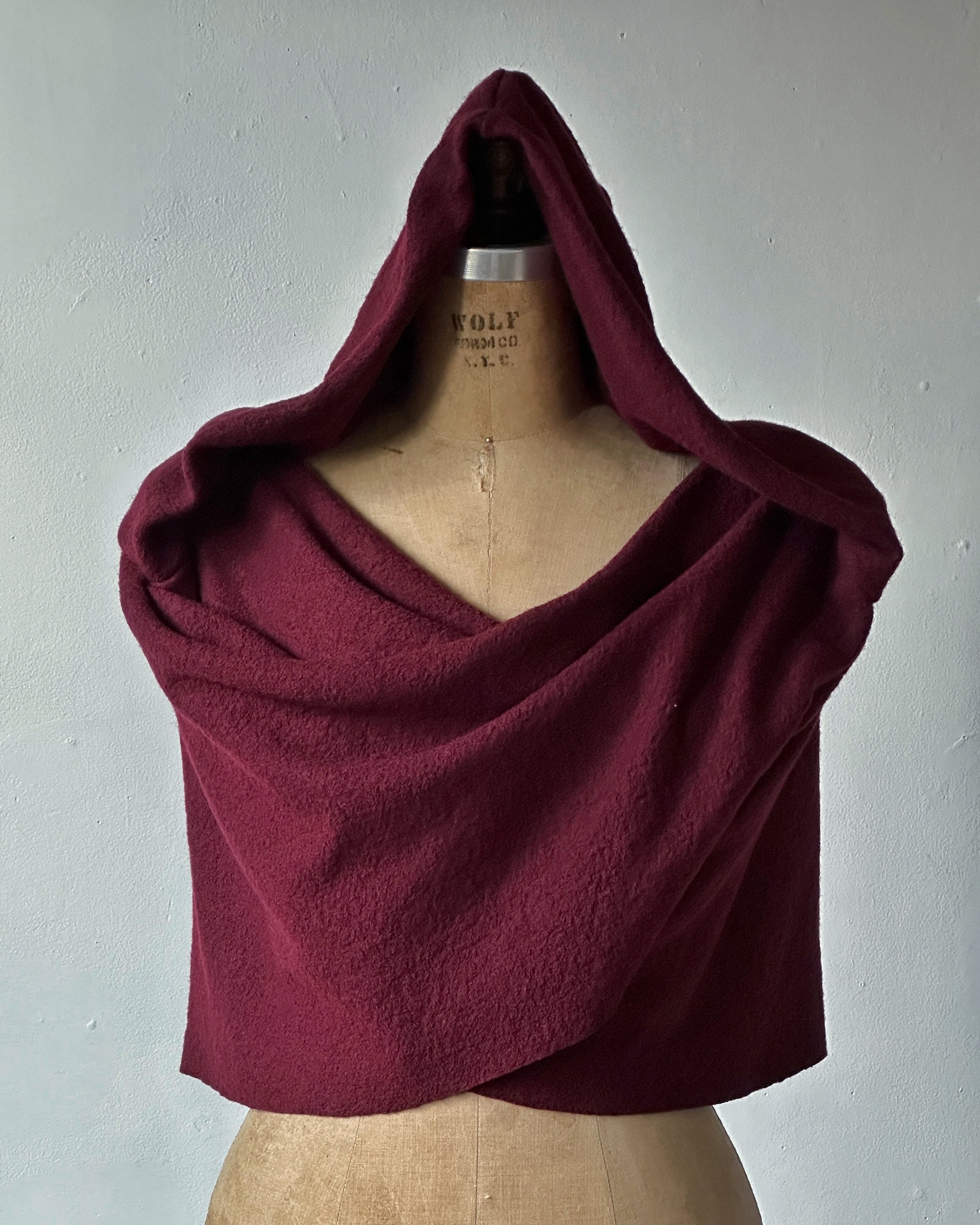 FW'24: Mythic Cowl in Oxblood Wool (In Stock)