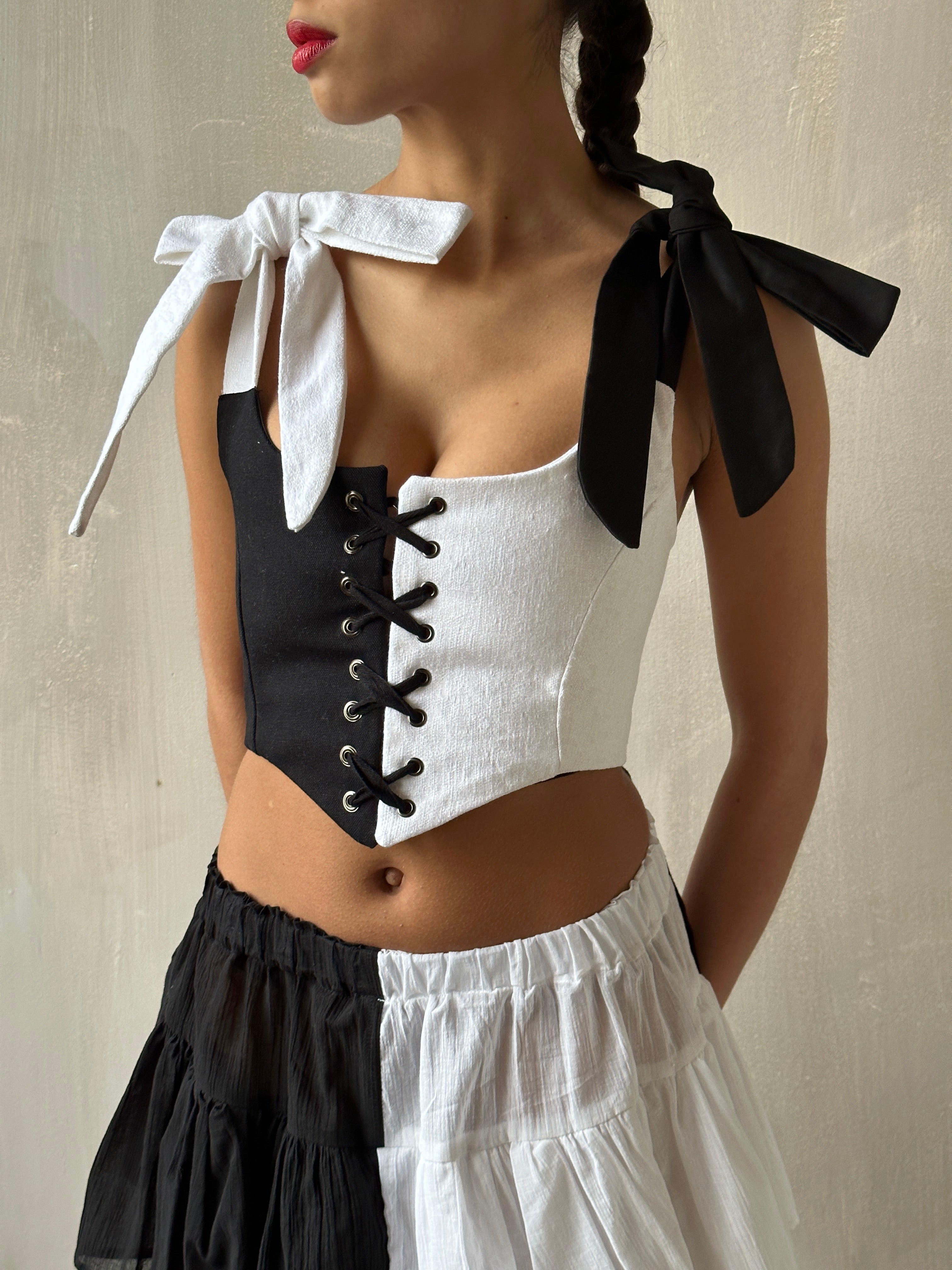 Duo-Tone Corset Vest (Made-to-Order)