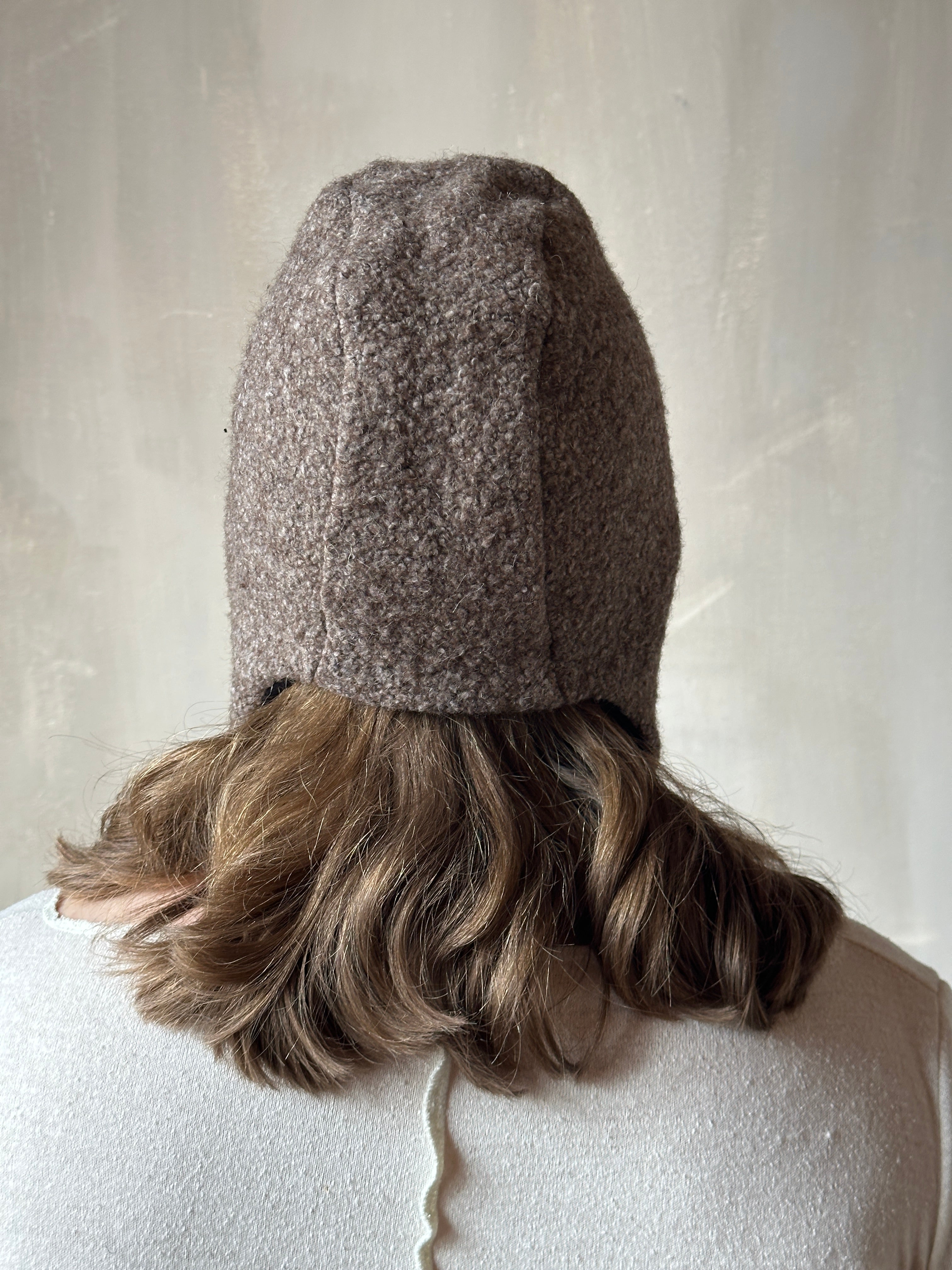 Winter '25 Spangenhelm Toque in Oatmeal Wool with ties (Pre-Order)