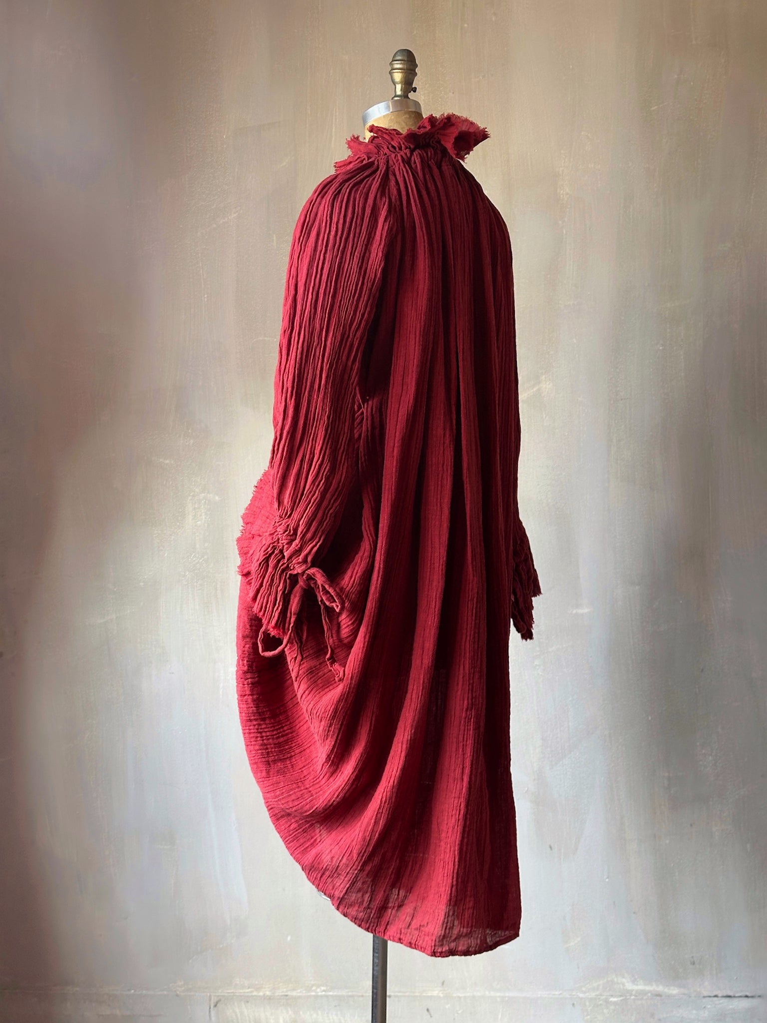 Ultra Maxi Alchemist Chemise in Burnt Red Linen (Pre-Order)