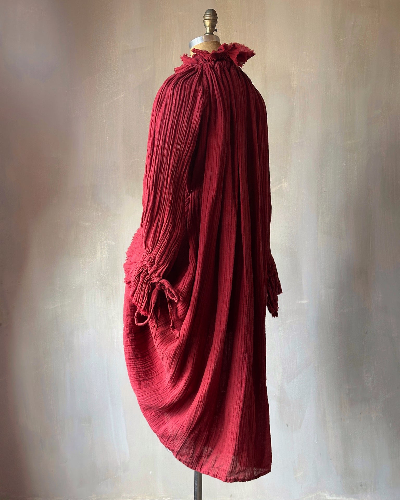 Ultra Maxi Alchemist Chemise in Burnt Red Linen (Pre-Order)