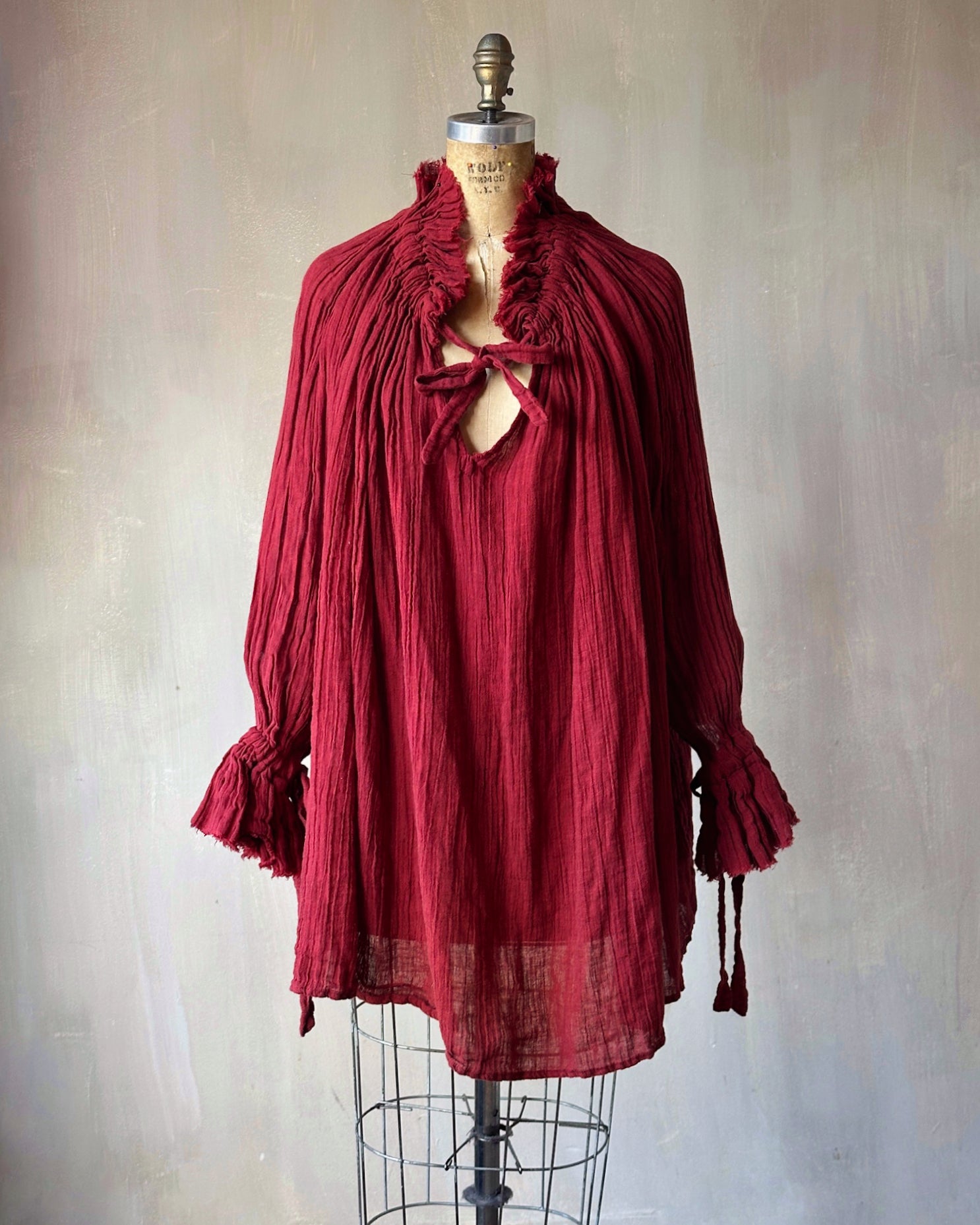 Alchemist Chemise in Burnt Red Linen (Pre-Order)