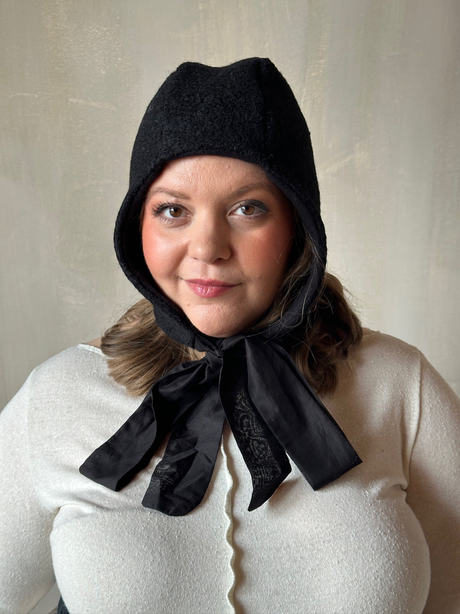 Winter '25 Spangenhelm Toque in Black Wool with ties (Pre-Order)