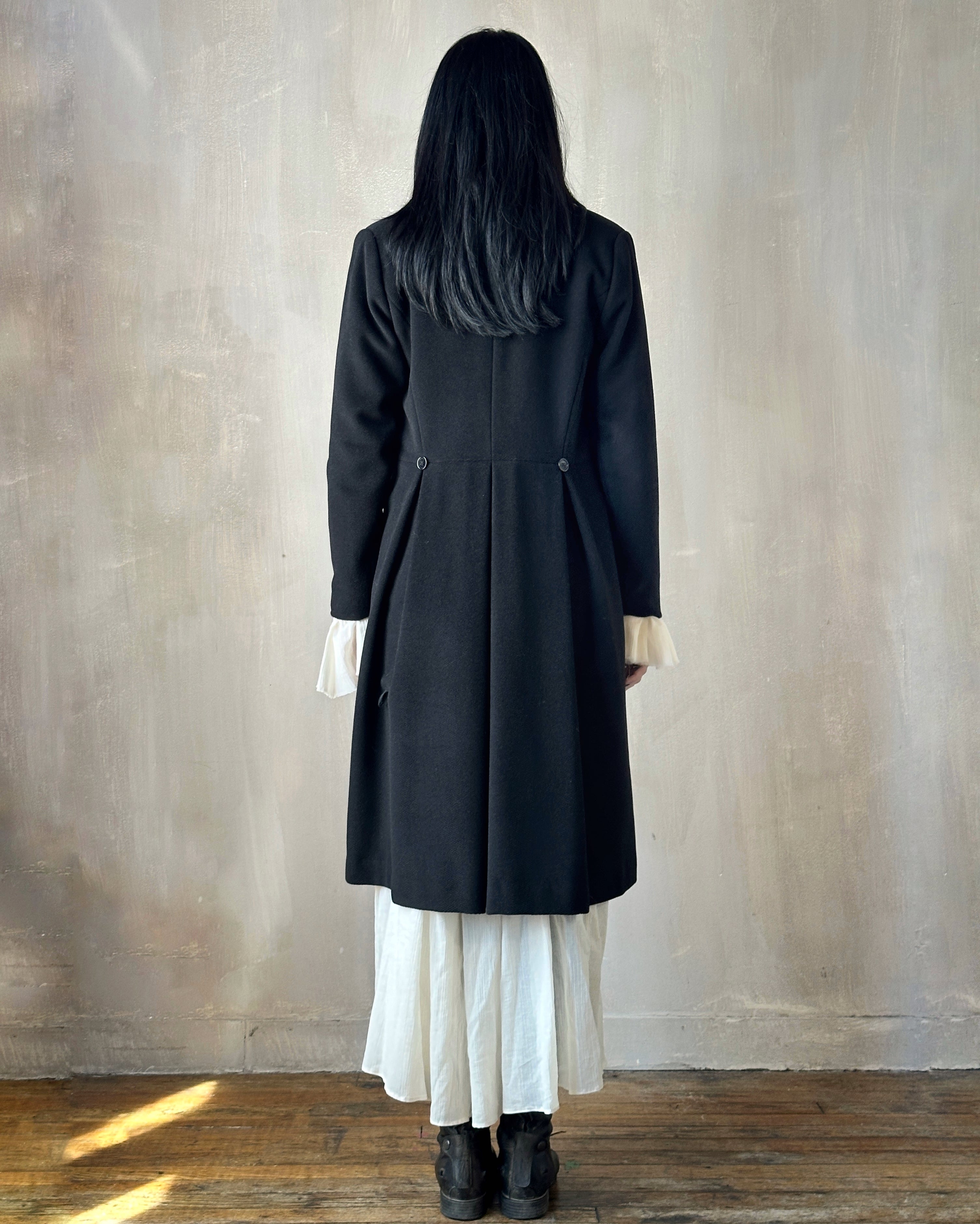 FW'24: Stand Collar Coat with Bustle (In Stock)