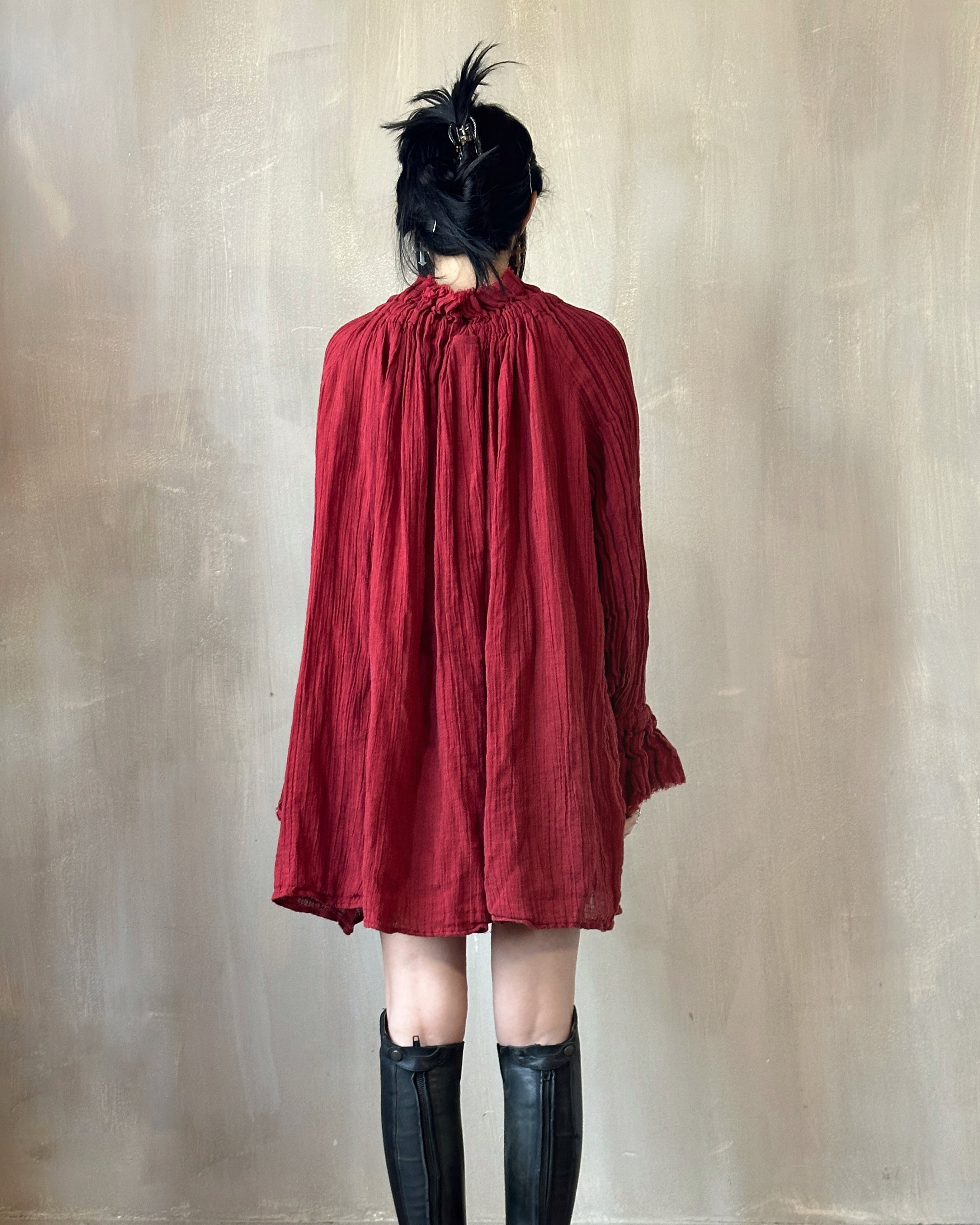 Alchemist Chemise in Burnt Red Linen (Pre-Order)