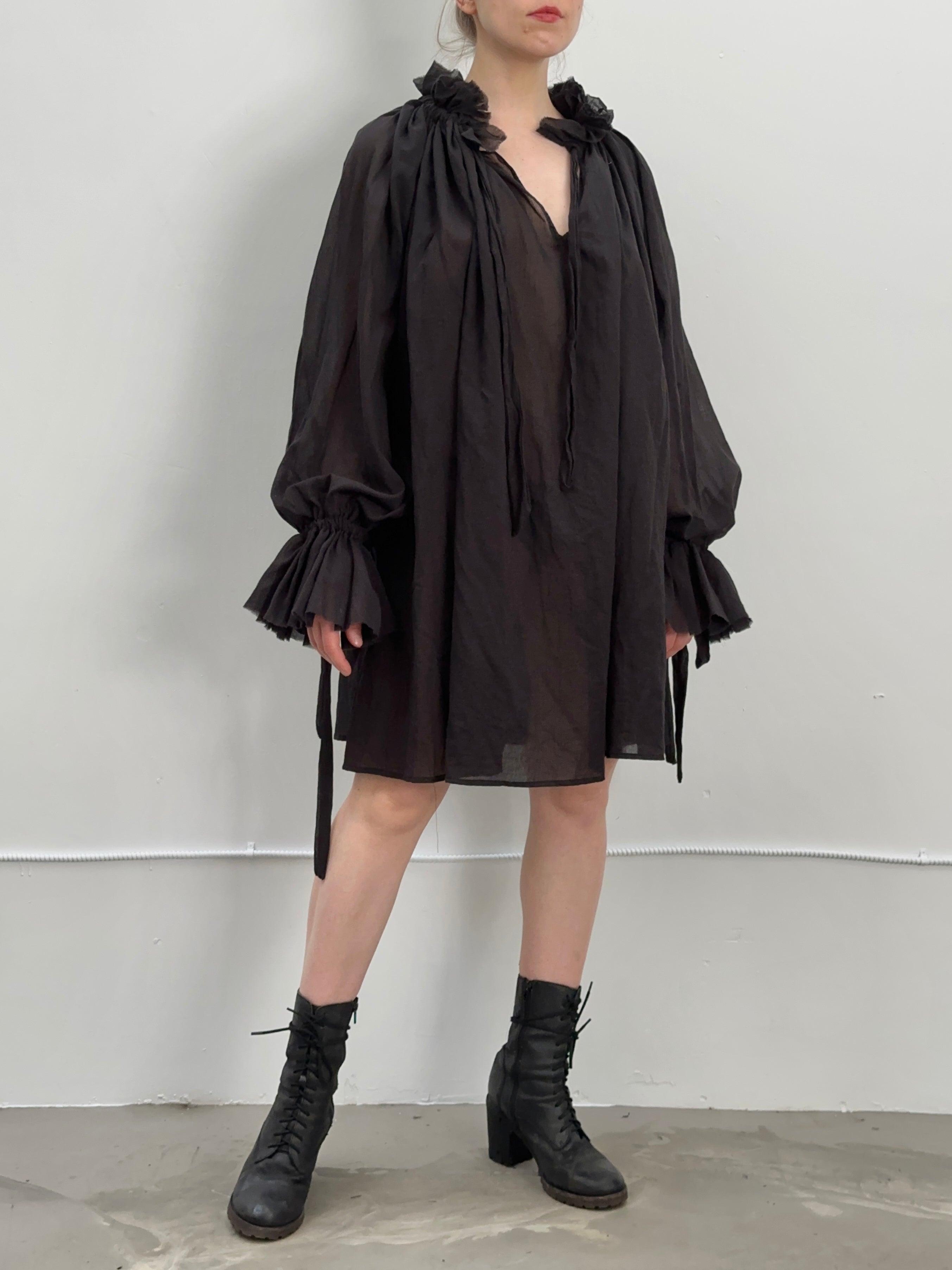 Alchemist Chemise in Black Cotton Gauze (Pre-Order)