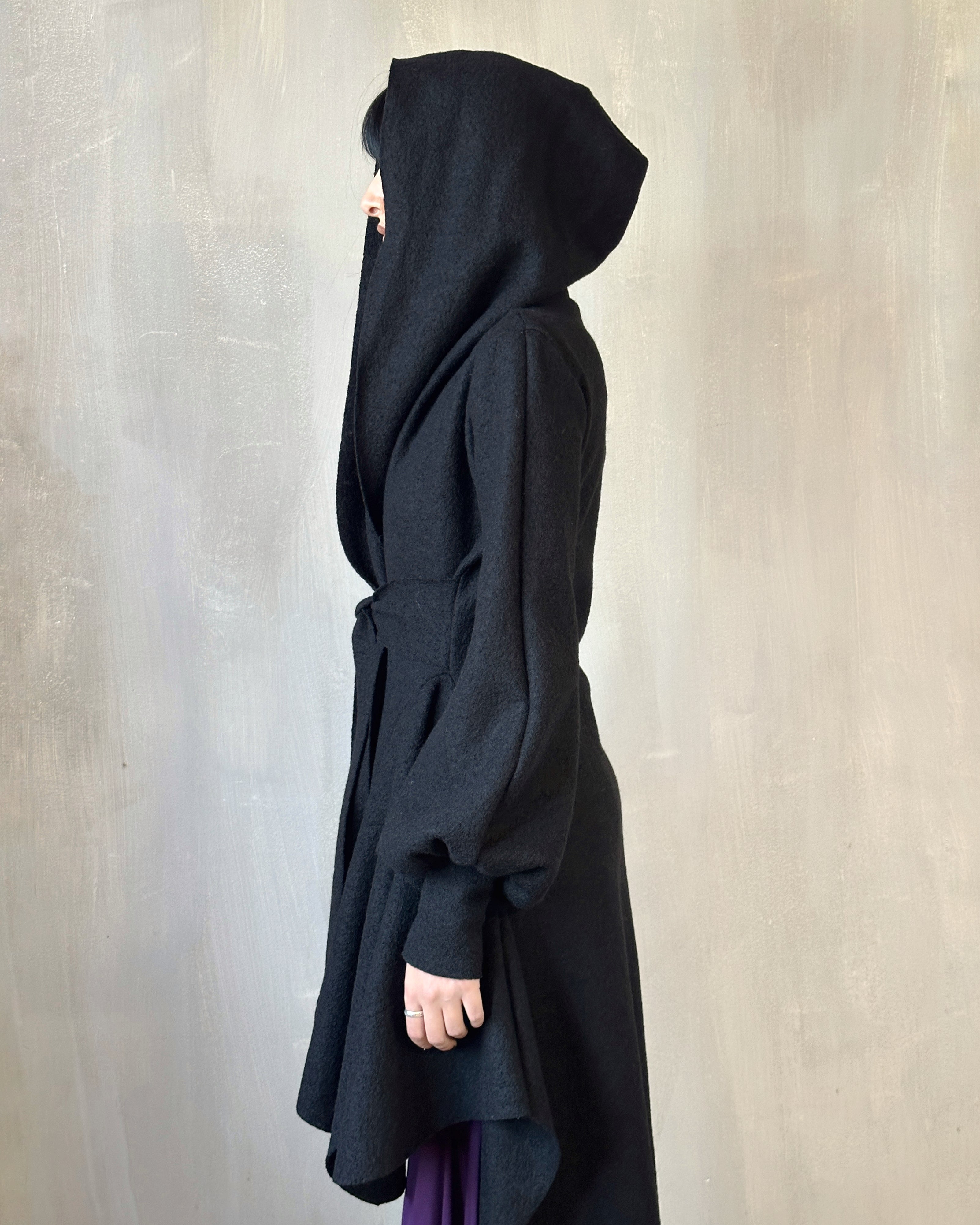 FW'24: Tournure Coat in Pure Wool Black (In Stock)