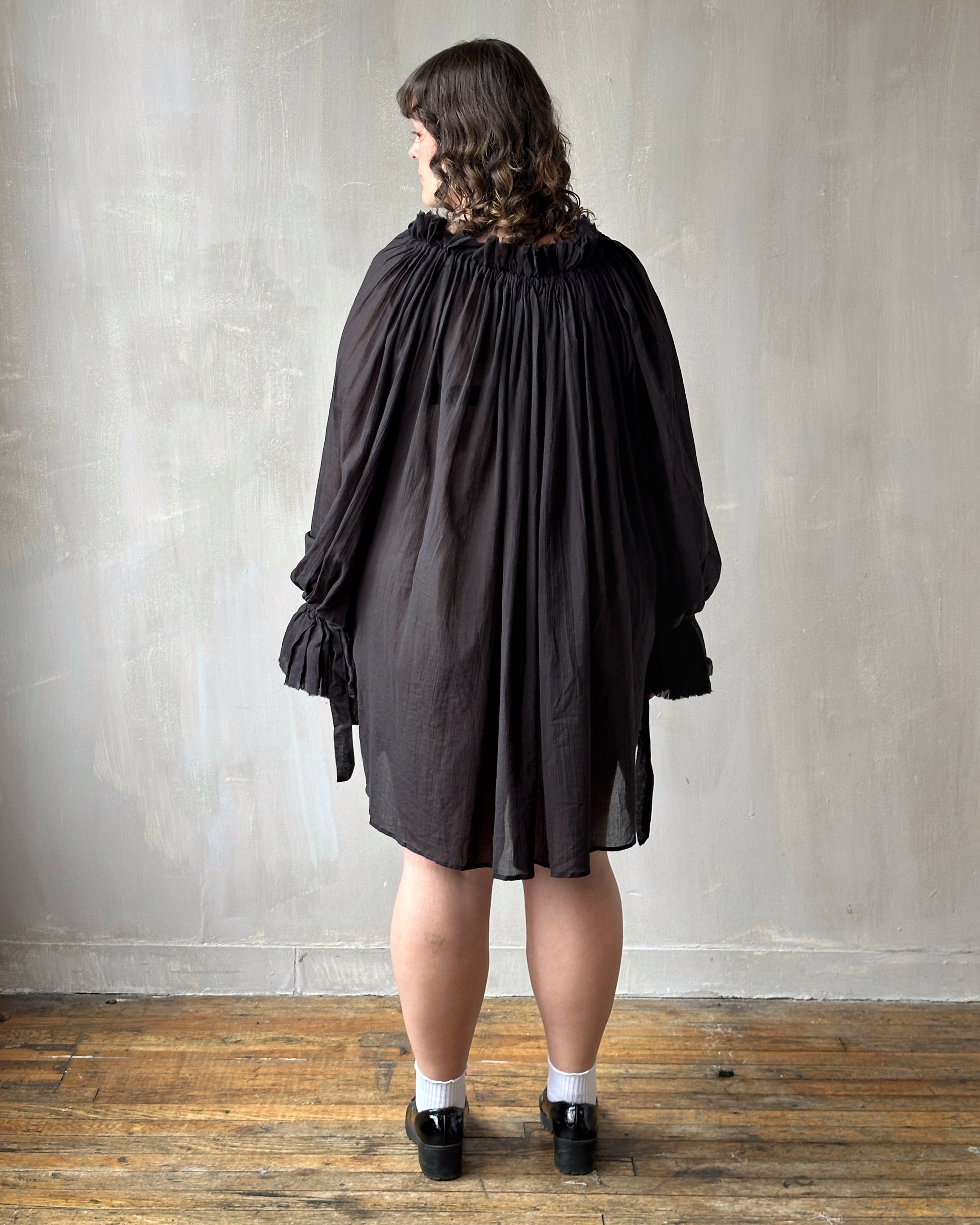 Alchemist Chemise in Black Cotton Gauze (Pre-Order)