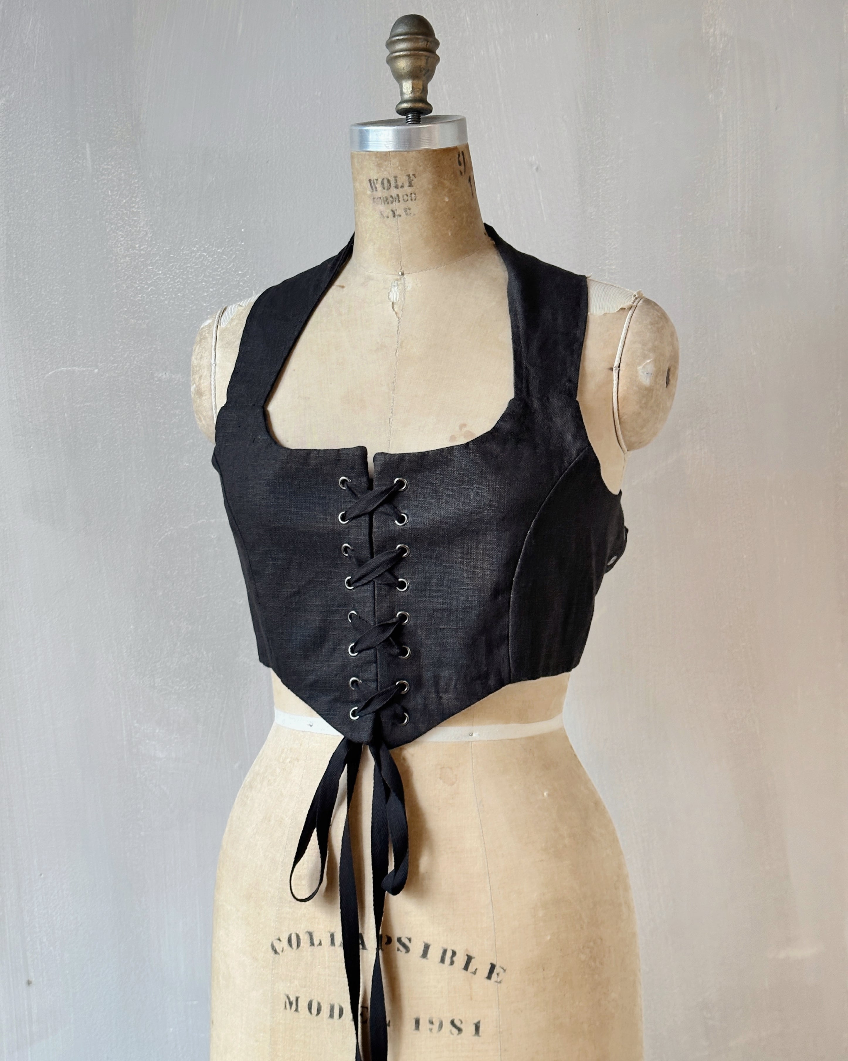 Corset Vest Baltic Linen